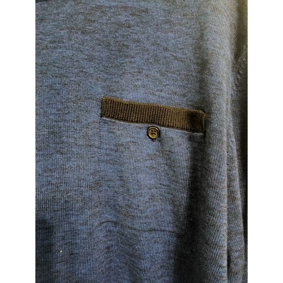 Banana Republic Sweater Men's Blue Long Sleeve Pocket Casual Knit Size Large L - Picture 3 of 8
